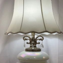 Beautiful Vintage Old Pearlescent Lamp 