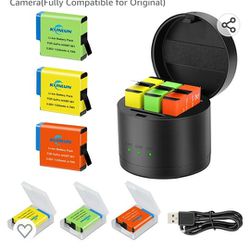 3-Pack Batteries for GoPro Hero 8/7/6