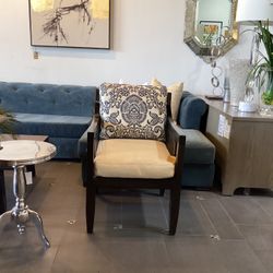 Meredith Baer Black Cane Accent Chair 