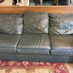 $150 Green Leather Sofa 