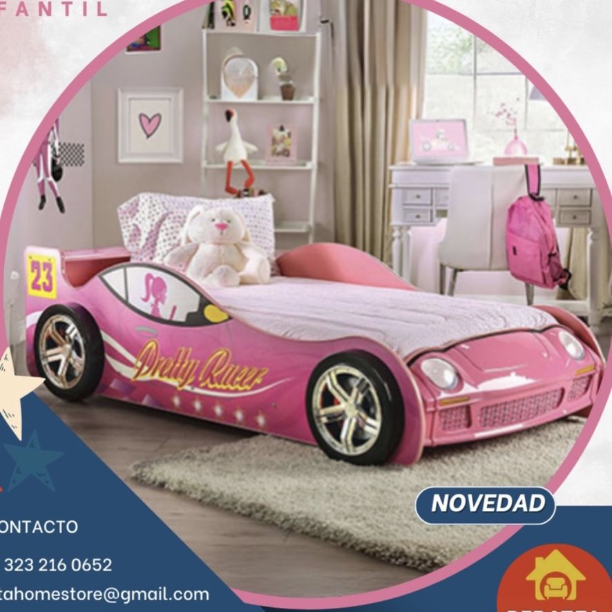 VELOSTRA  - Twin Bed  - Pink 
