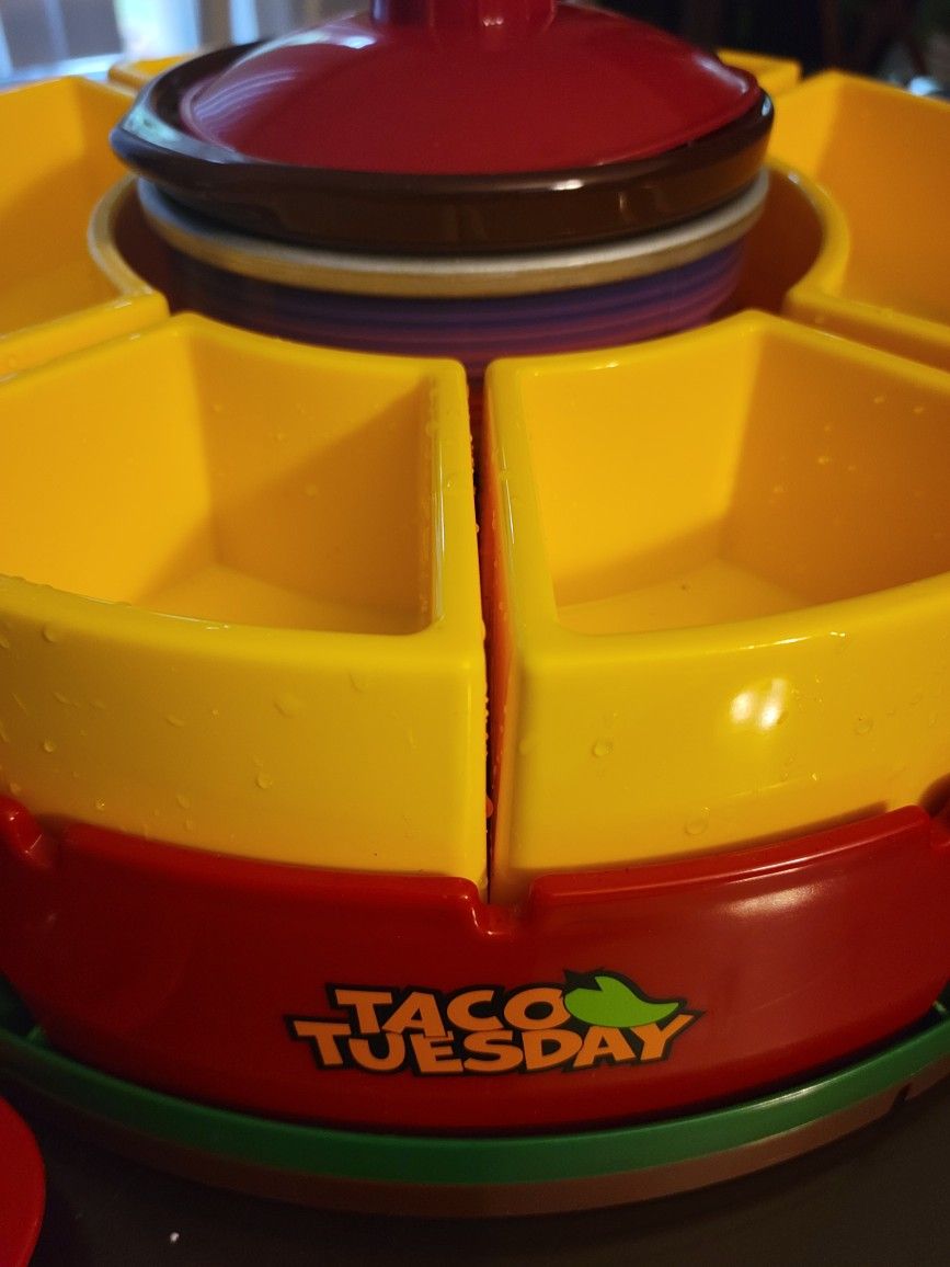 Taco Tuesday Lazy Susan Taco Bar With Extra Options