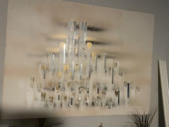 Large Photo With Matching Lamp 