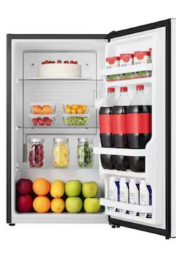 White mini refrigerator. 3.3 cu. ft. Excellent condition!