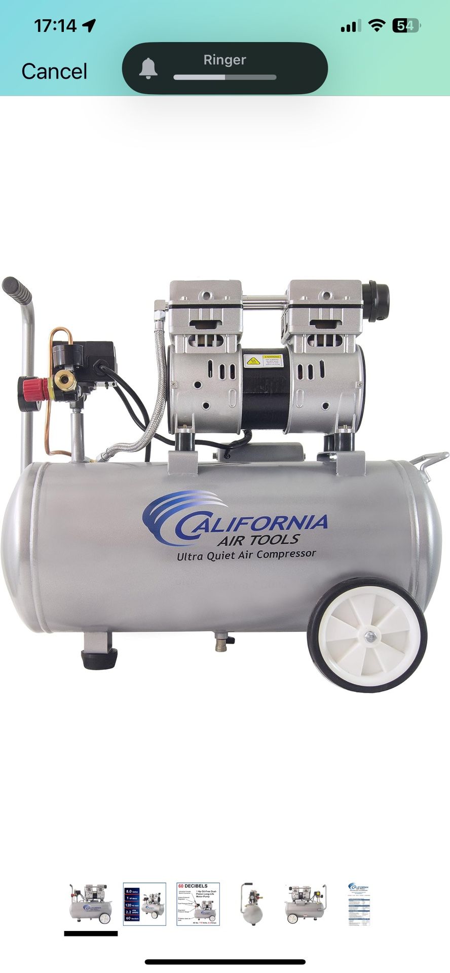 California Air Tools Ultra Quiet Compressor