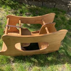 Solid Wood Rocking Horse/High Chair/Desk