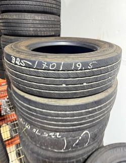 6X SET SIX DUALLY TIRES 225/70R19.5 MIX BRAND
