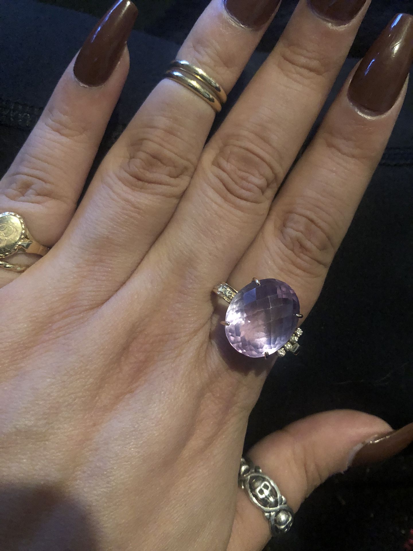 Amethyst 9k Gold Ring