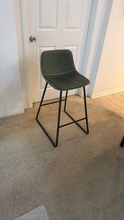 Paxton Leatherette Green Counter Stool (Birch Lane) Kitchen, Chair, Furniture, Vanity