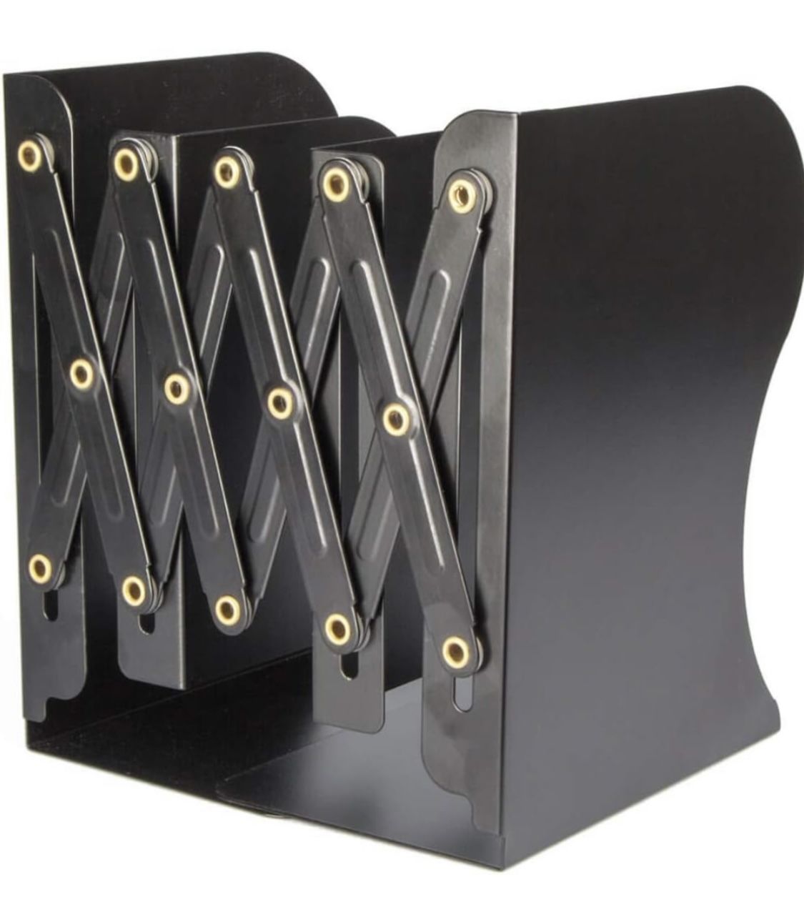 Aobopar Sujetalibros ajustables, sujetalibros de metal para libros pesados, soporte de escritorio para estantes, organizador de libros para escritorio