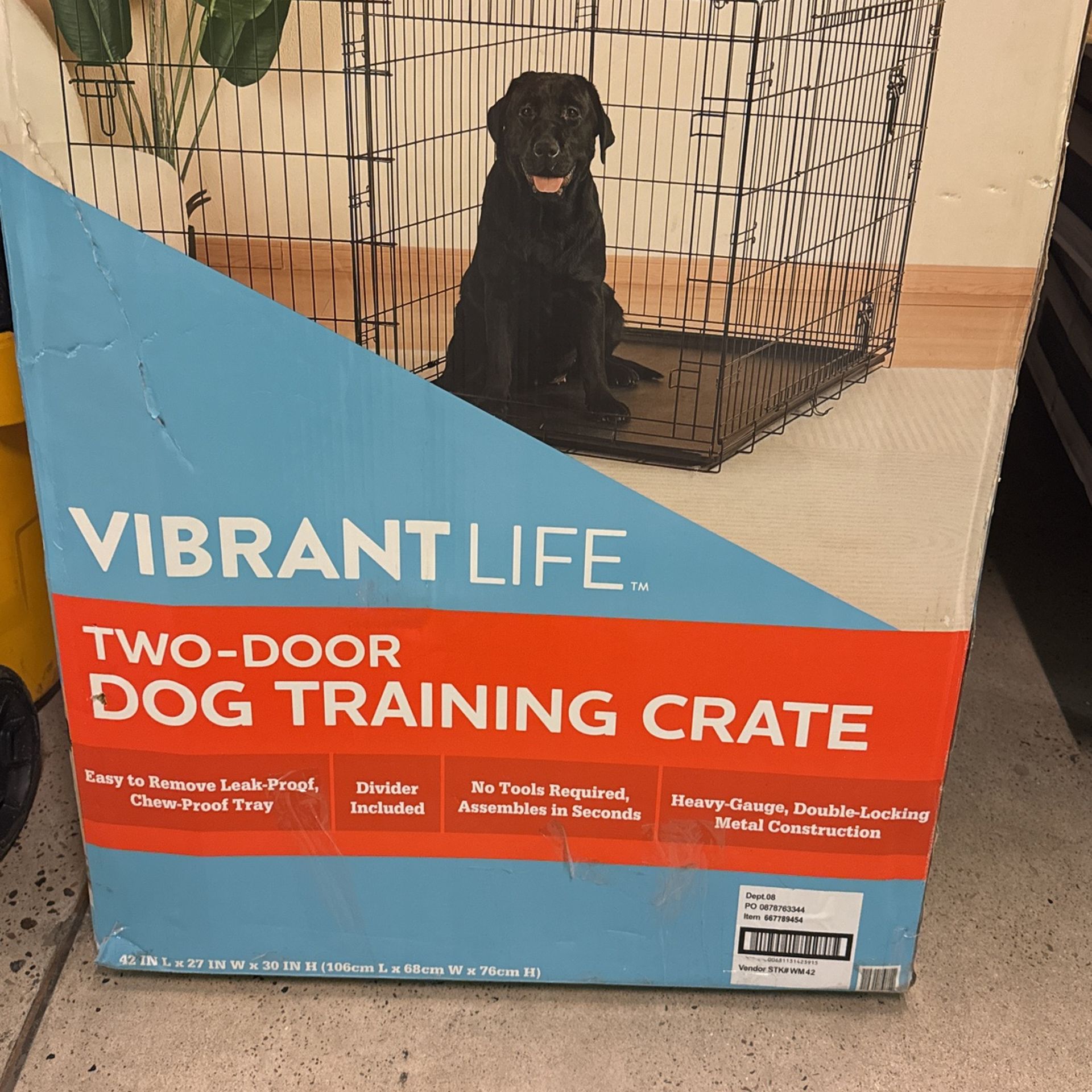 Vibrant Life Two Door Dog Training Crate