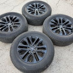 Like new 20” Black Ford Wheels and Hankook all terrain Tires 20 F150 Expedition Rims lariat platinum Rines negros con Llantas Nuevas F 150 factory ori