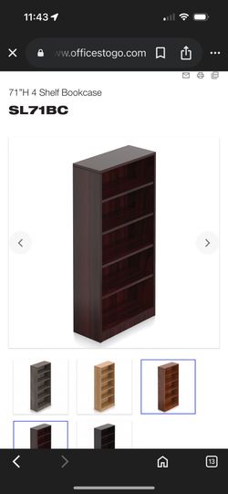 71” H 4 Shelf Bookcase