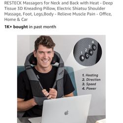 Neck & Back Massager With Heat 