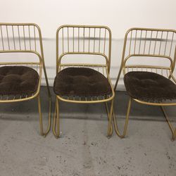 3 Strong Metal Chairs
