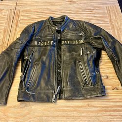 Harley Size Large Leather Jacket