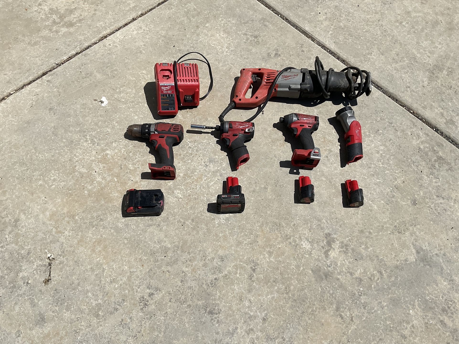 6 pieces Set MILWAUKEE Tools all together for sale