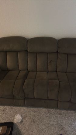 Brown Microfiber 3-Seat Sofa Recliner