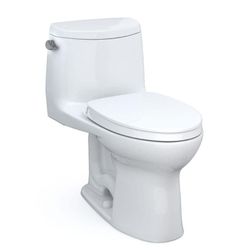 UltraMax I| 12 in. Rough In One-Piece 1.28 GPF Single Flush Elongated Toilet in Cotton White, SoftClose Seat Included