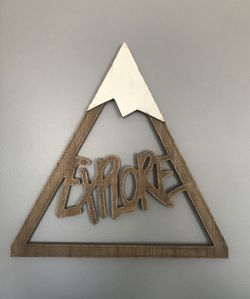 Super Cute Mountain “Explore” Wall Decor
