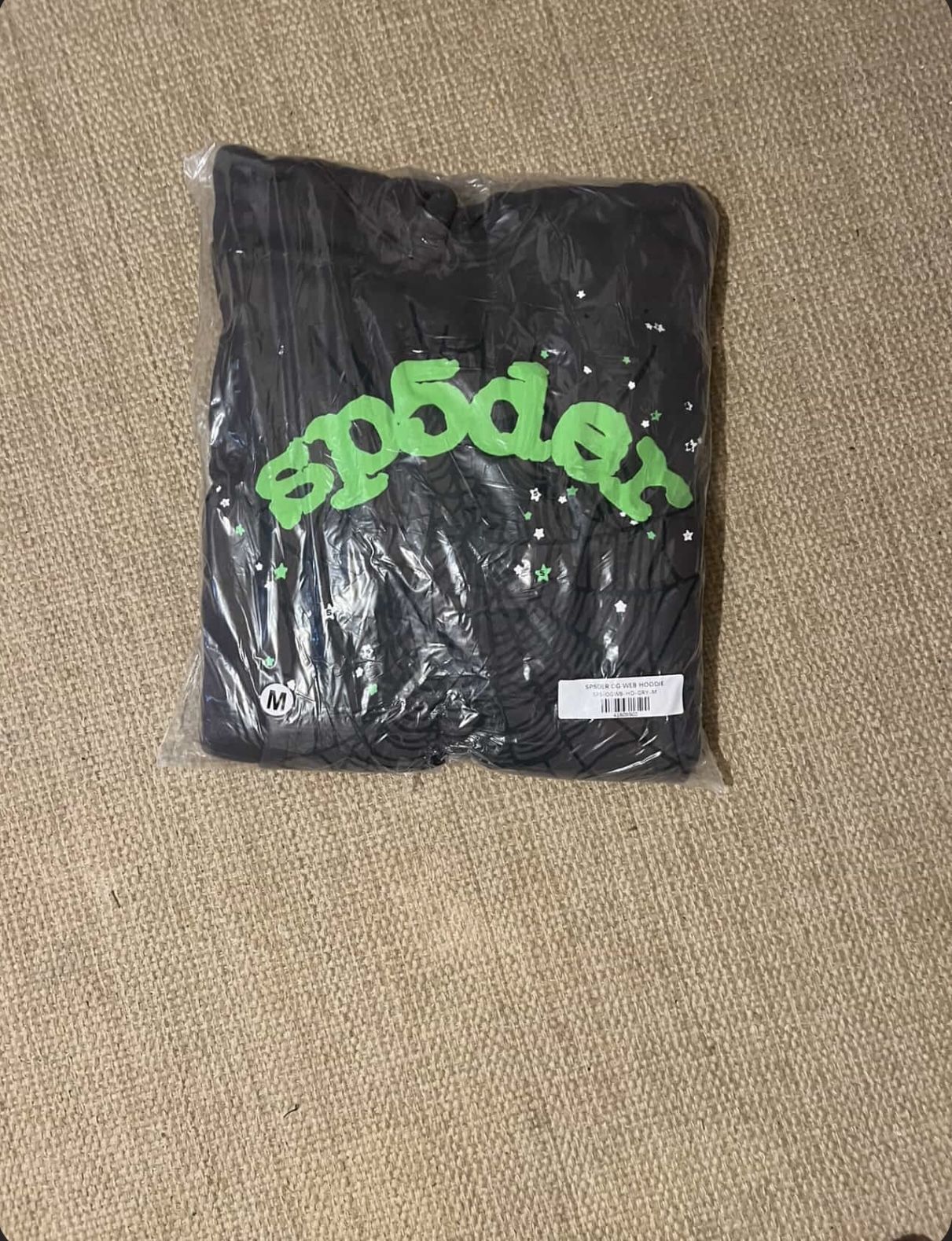 Spider hoodie green logo