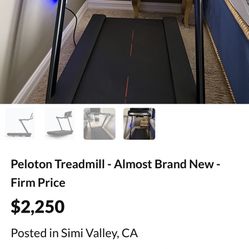 Peloton Treadmill - Almost Brand New - Firm Price 