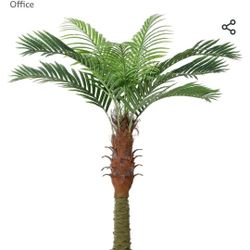  Artificial Palm Tree, 5ft Tall Fake Palm Tree in Pot - Faux Tropical Sago Palm Plant for Indoor and Outdoor Decor, Large Fake Plant for Patio, Pool, 