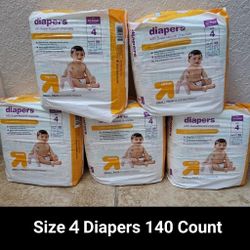 New Size 4 Diapers 140 Count