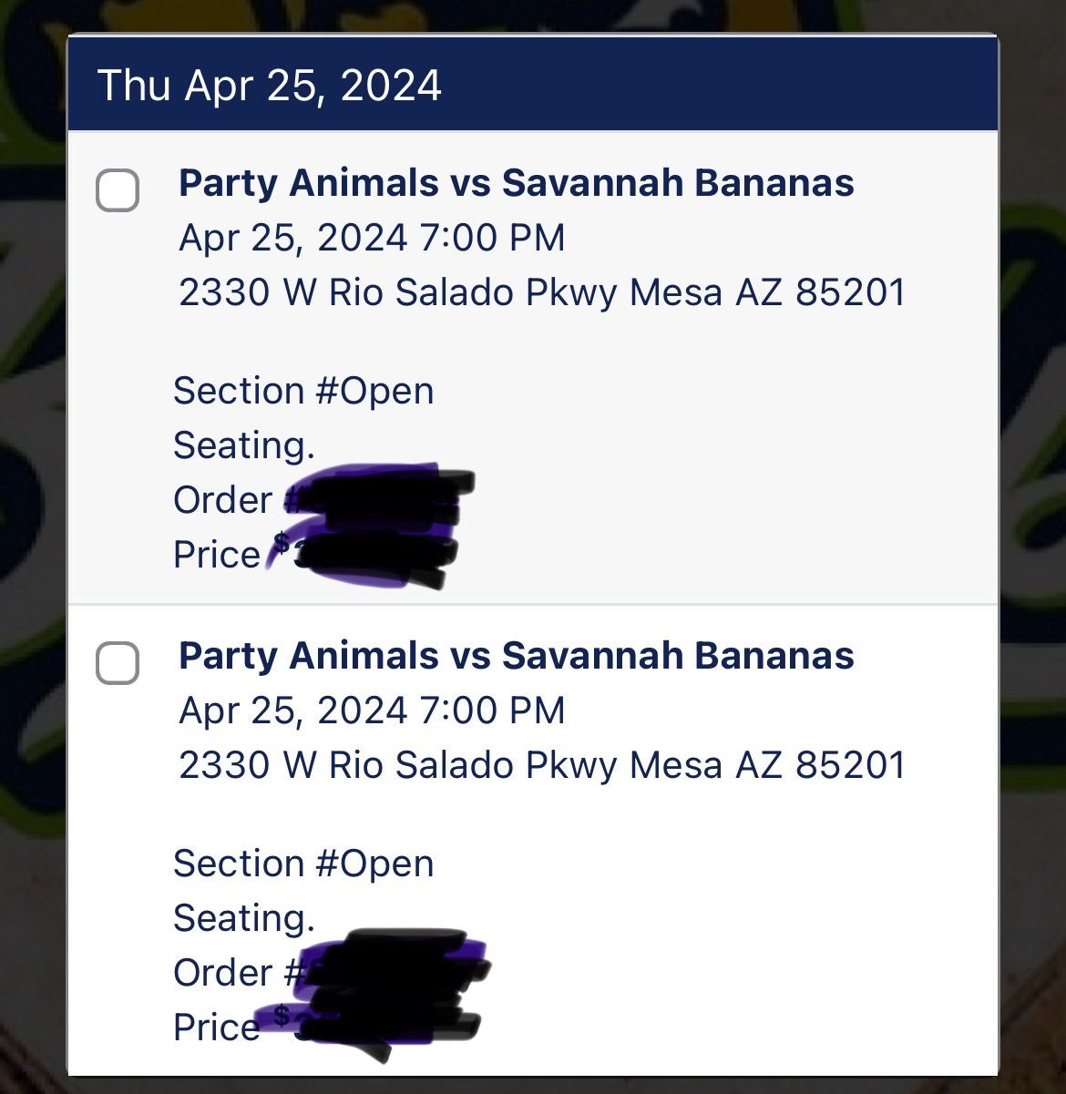 Savannah banana Tickets 4/25