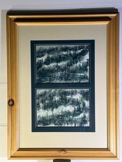 Big Bear Snow Covered Forest Paintings Framed by Ron Pekar