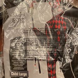 Child’s Large Krazed Jester Costume Size 12-14