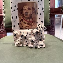 Decorative Dalmatian Dog-Themed Picture Frame