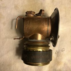 Antique Carbide Miners Lamp Justrite Brand