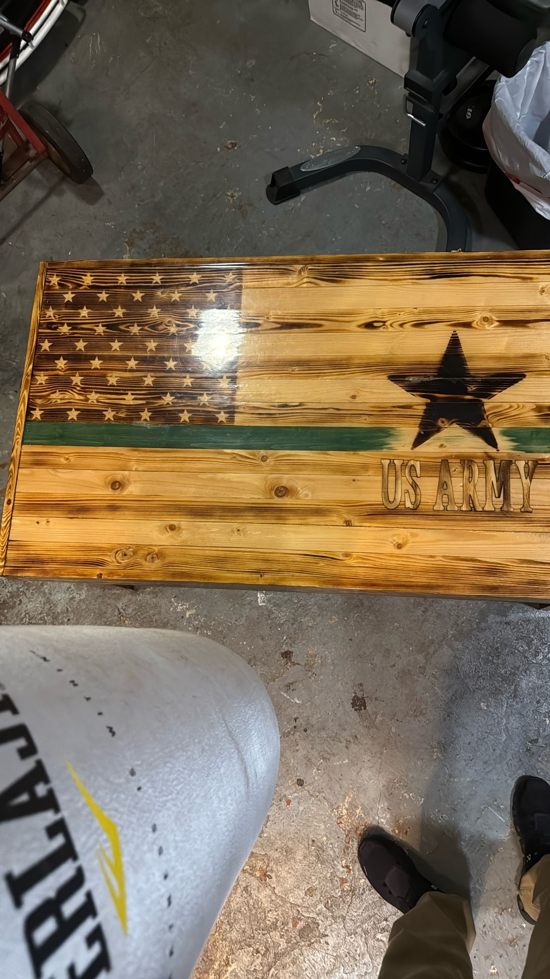 Epoxied US Army coffee table