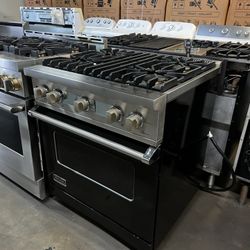 Viking 30”Wide Dual Fuel Range Stove In Stainless Steel 