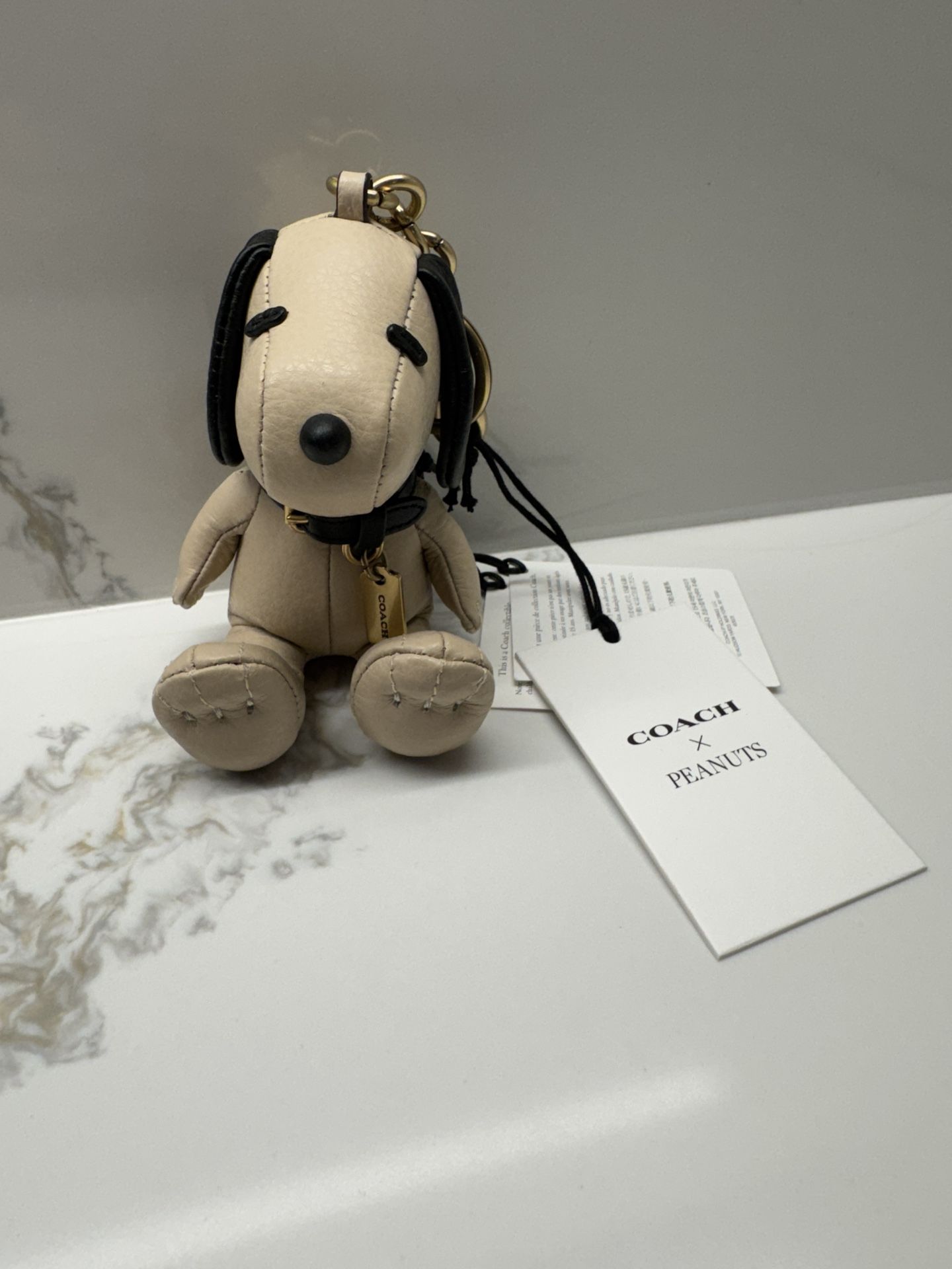 Coach Leather Snoopy Bag Charm