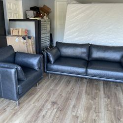 Leather Couch And Chair