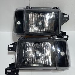 1987 to 1991 Ford Bronco F150 F250 headlights Luces Micas Calaveras Faros Focos Luz Light Black 