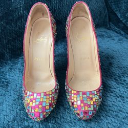 Authentic Christian Louboutin Mosaic Heels 