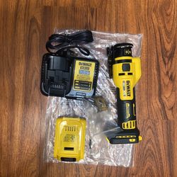 (1)Dewalt Brushless XR 20v Max Cut-Out Tool (DCE555) (1) 2.0 Ah Battery (1) 12v/20v Charger 
