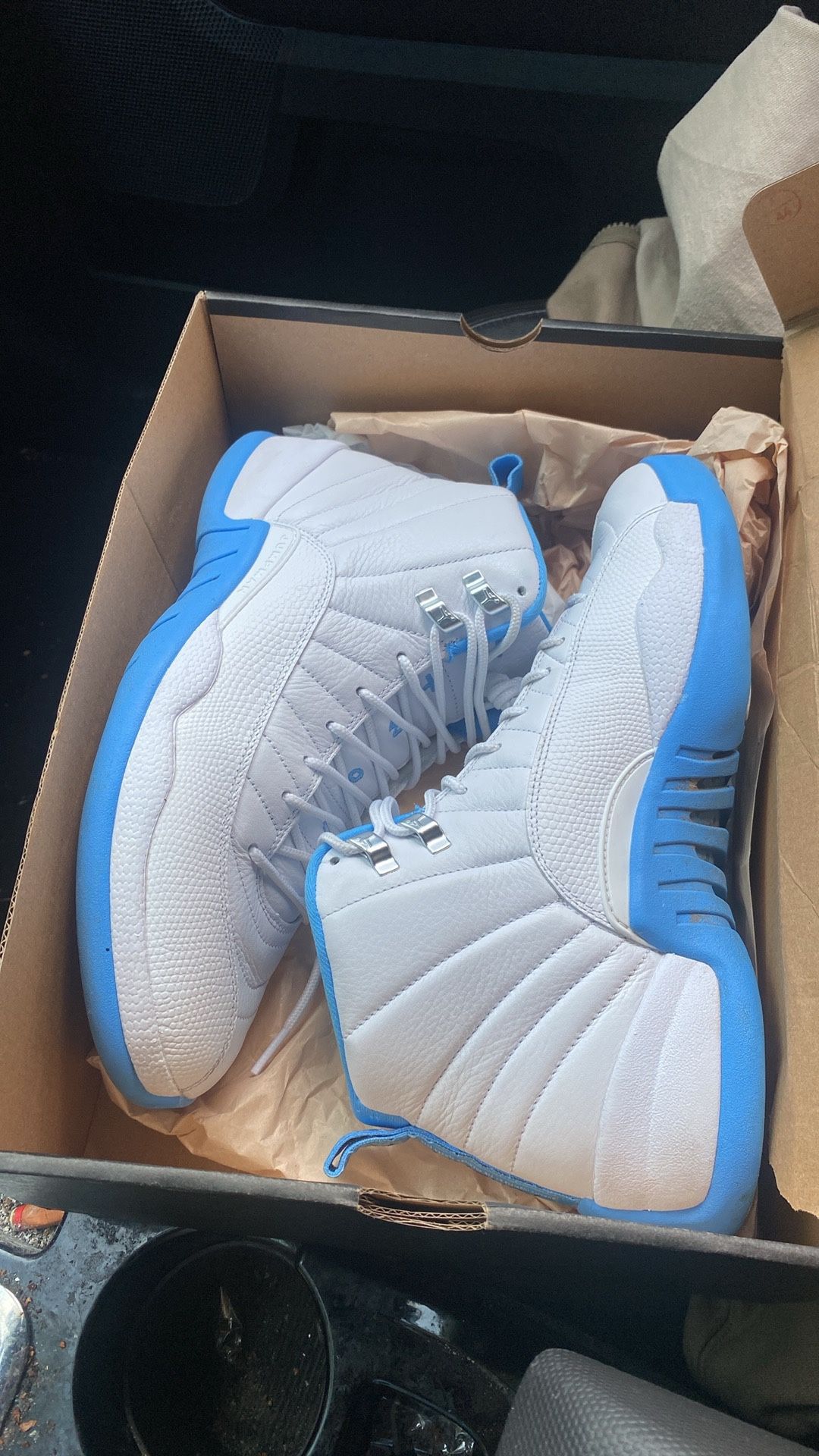 Jordan 12’s White & University Blue