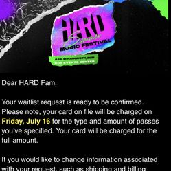 2 Day General Admission Hard Summer 2021