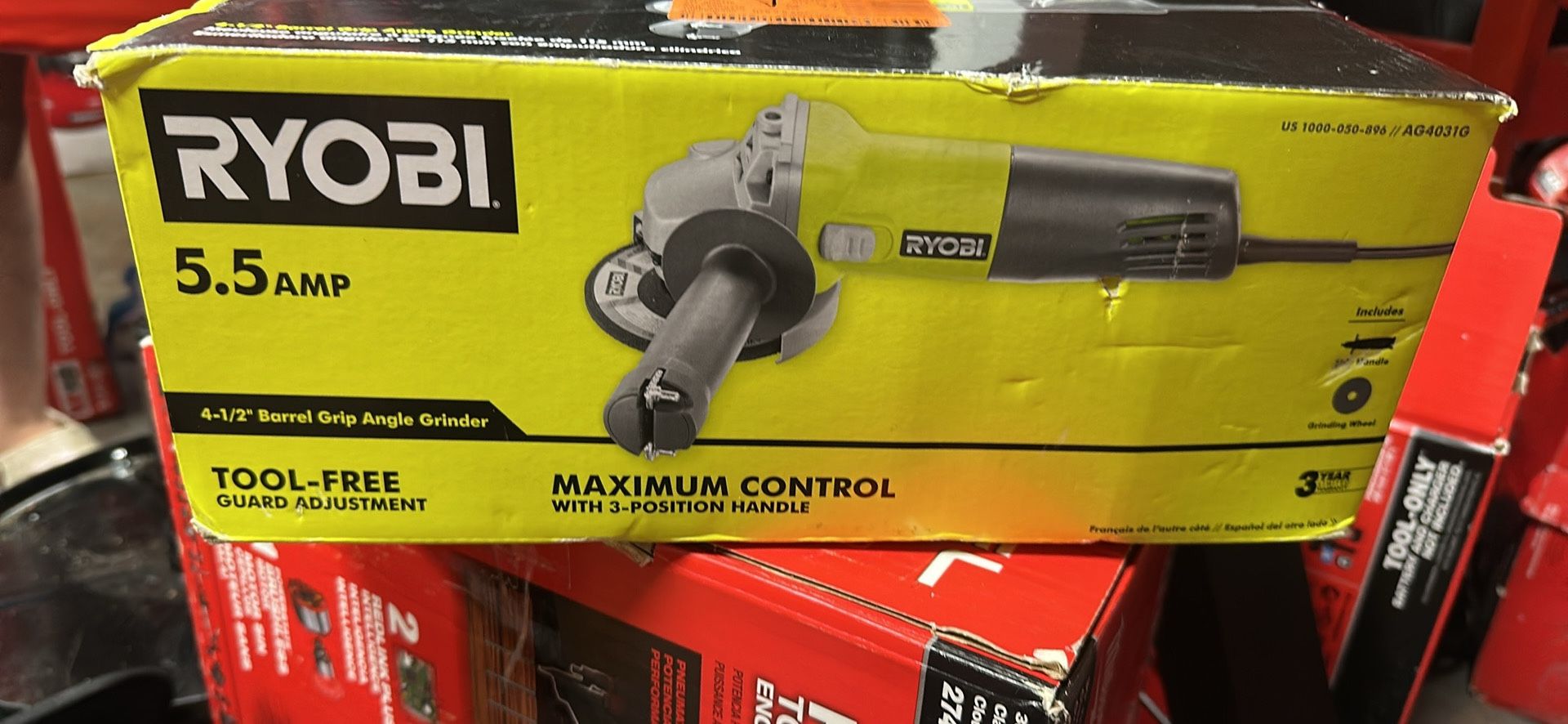RYOBI 5.5 Amp Corded 4-1/2 in. Angle Grinder