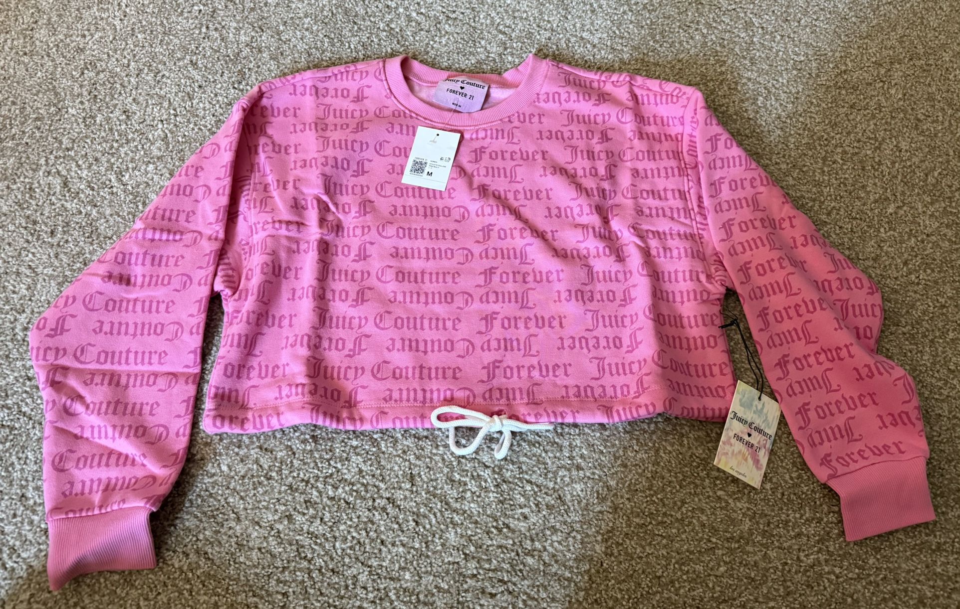 Juicy Couture X Forever 21 Cropped Sweatshirt - Size M