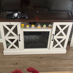 Tv stand fireplace