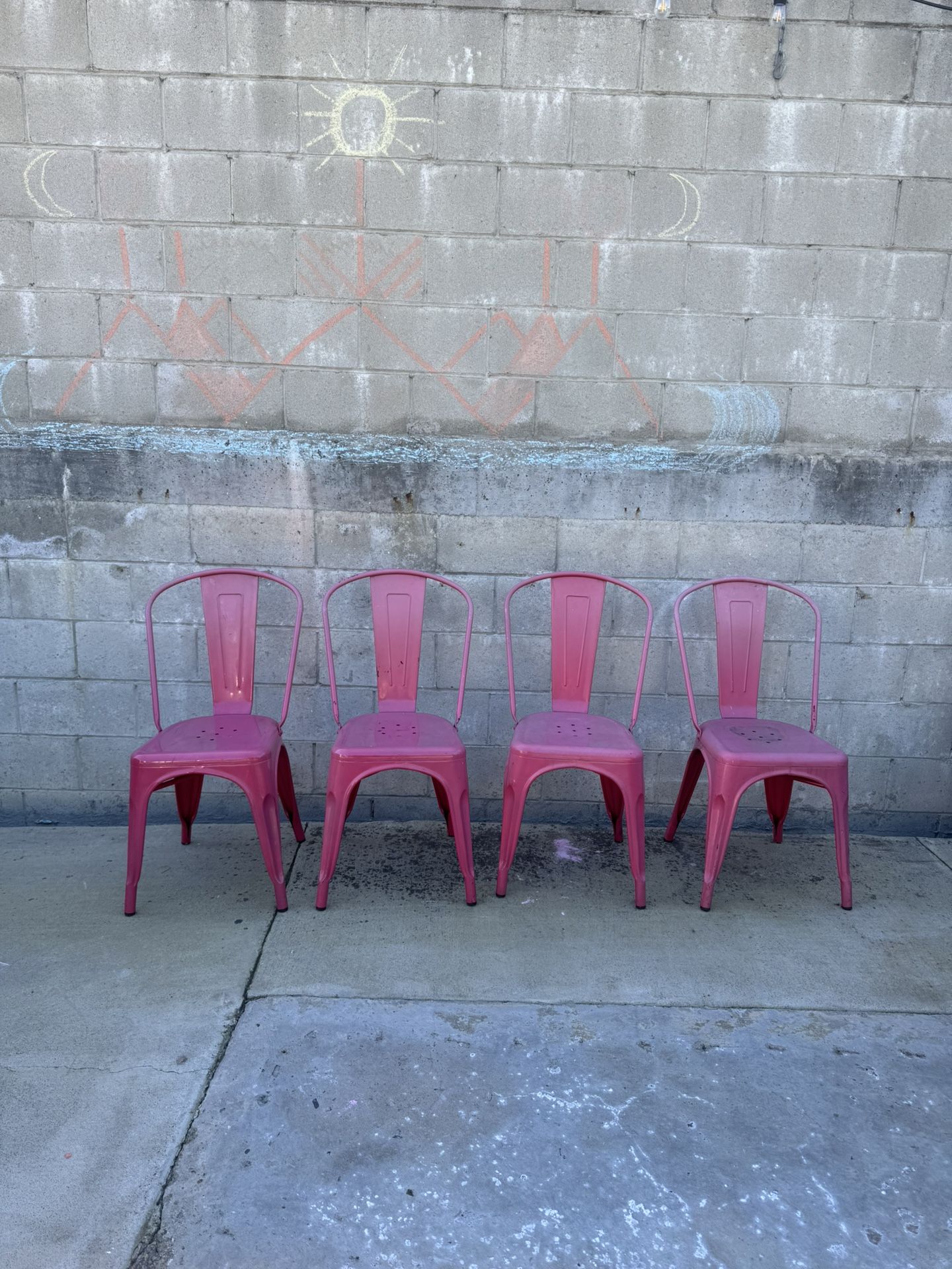 4 Vintage Rustic Chairs