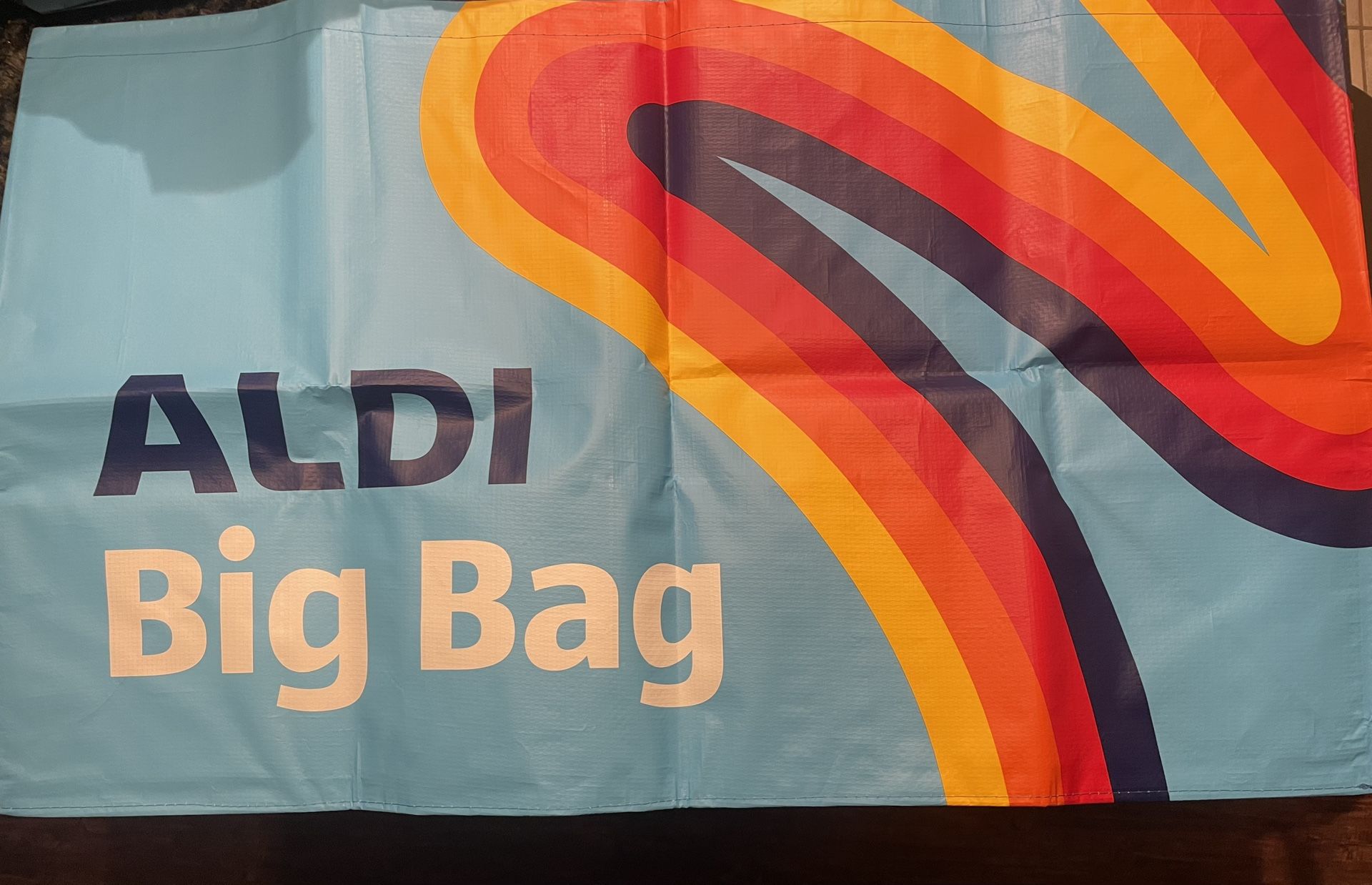 2025 The ALDI Big Bag Collection Heritage Rainbow Stripe Tote LIMITED EDITION