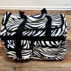 Cavas Zebra Print Duffel Bag 10in X 8in X 15in (WIPE OFF EASY CLEAN) 