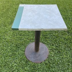 Antique Square Solid Surface  with Metal Table