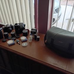 Minolta Xg-1 35mm Camera With Lots Of Accessories